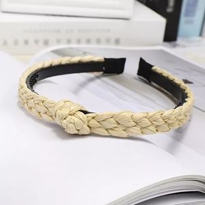 Thin Topknot Straw Headband - Light